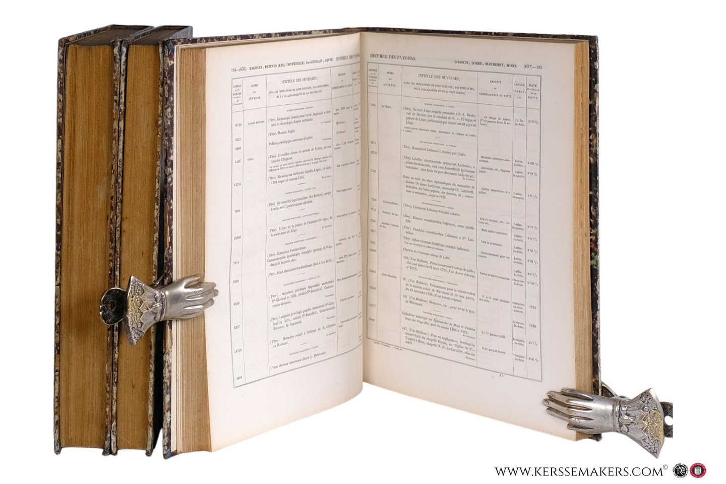 Ducs de Bourgogne: - Catalogue des Manuscrits de la Bibliothèque Royale des Ducs de Bourgogne, publié par Ordre du Ministre de l'Intérieur [ 3 volumes ] 1. Résumé historique Inventaire No 1-18000. 2-3. Répertoire méthodique première partie & deuxième partie.