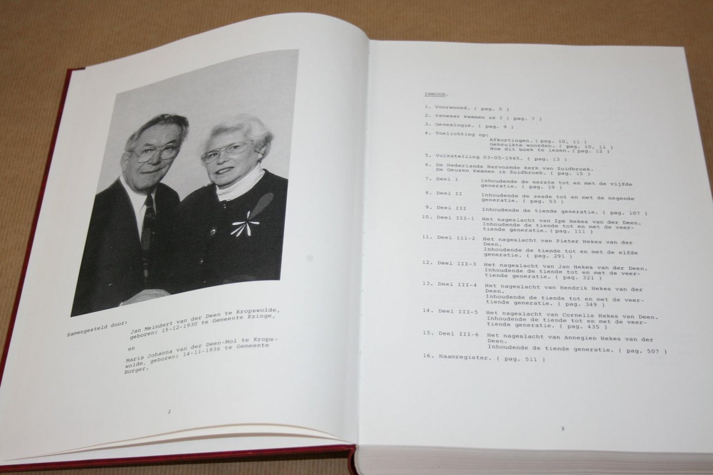  - Genealogie van de familie Van der Deen / Van Deen  -- 14 generaties 1500-1995