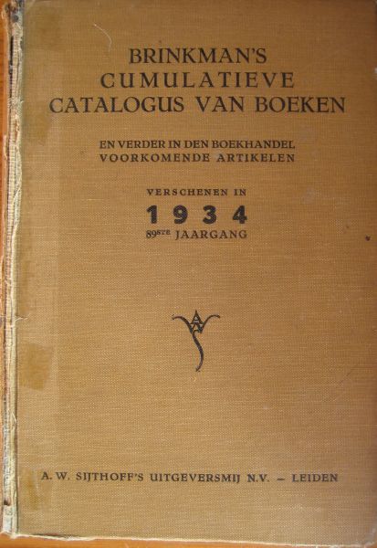 Brinkman (redaktie) - Brinkman's cumulatieve catalogus van boeken (10 delen)