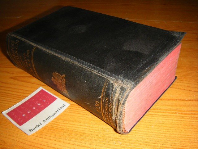 Fruin, J.A. (uitgever) - De Nederlandsche Wetboeken zoals zij tot op 1 Januari 1936 zijn gewijzigd en aangevuld benevens de belangrijkste der tot hunne verklaring dienstige wetten en wettelijke verordeningen, met verwijziging naar de tot elk artikel betrekkelijke Fran...