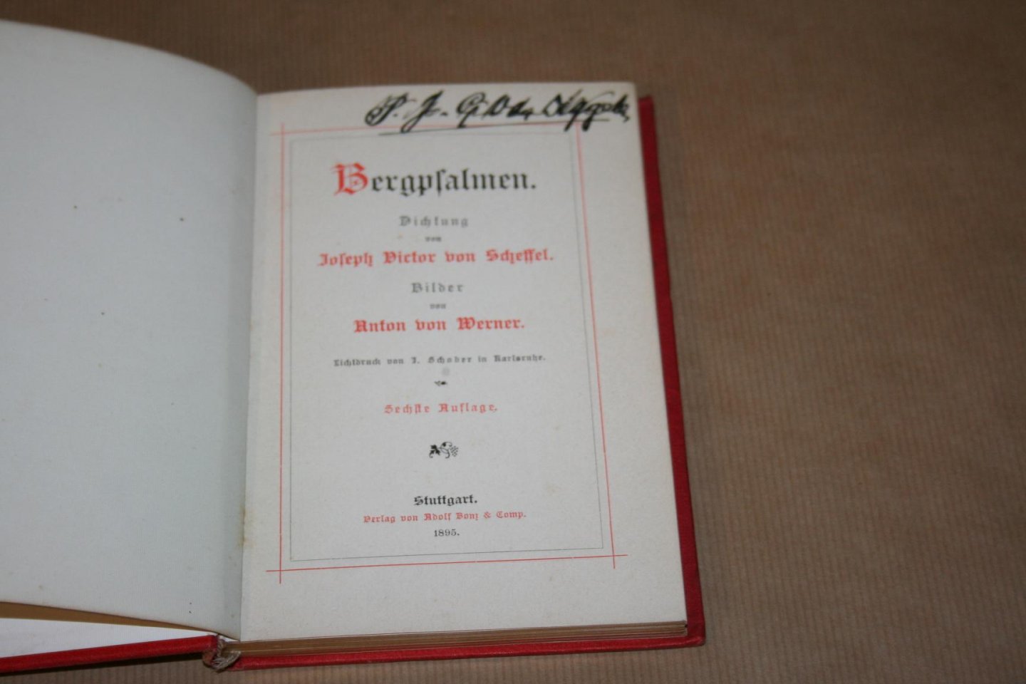 Dichtung von Joseph Victor von Scheffel --  Bilder von Anton von Werner - Die Bergpsalmen