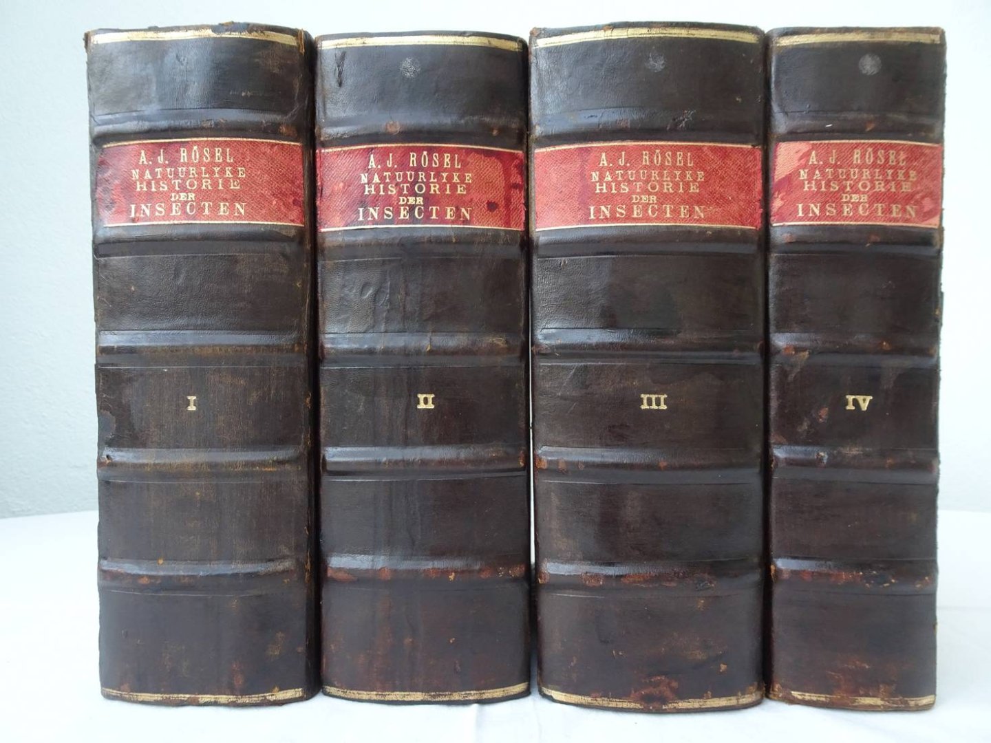 Rösel von Rosenhof, August Johan and C.FC. Kleemann. - De natuurlyke historie der insecten. Voorzien met naar `t Leven getekende en gekoleurde Plaaten. Volgens eigen ondervindling beschreeven, door de Heer August Johann Rösel, van Rosenhof, Miniatuur-Schilder. Met zeer nutte en fraaie Aanmerkingen...