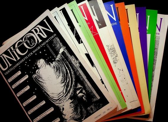 Wichmann, Jörg [hrsg.] - Unicorn. Magie - Schamanismus - Wege zur Erde. 13 Ausgaben in 4 Jahrgängen (1982 - 85)