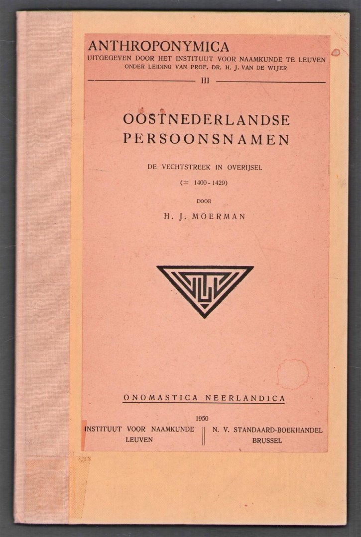 Moerman, H.J. - Oostnederlandse persoonsnamen, de Vechtstreek in Overijssel (� 1400-1429)