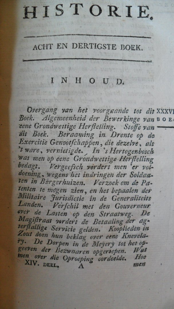 Wagenaar - Vaderlandsche Historie vervattende de Geschiedenissen der Vereenigde Nederlanden met Plaaten (14e deel)