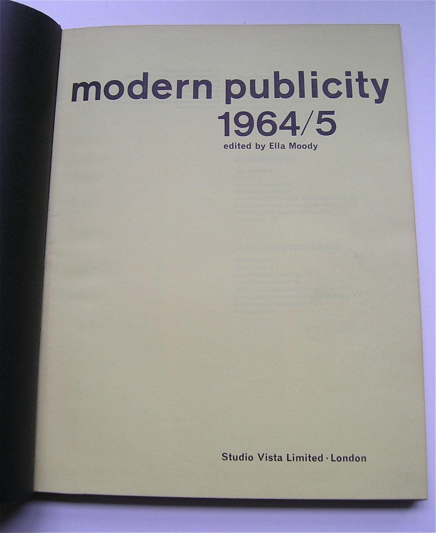 Modern Publicity / Editor: Ella Moody - Modern Publicity 1964/65