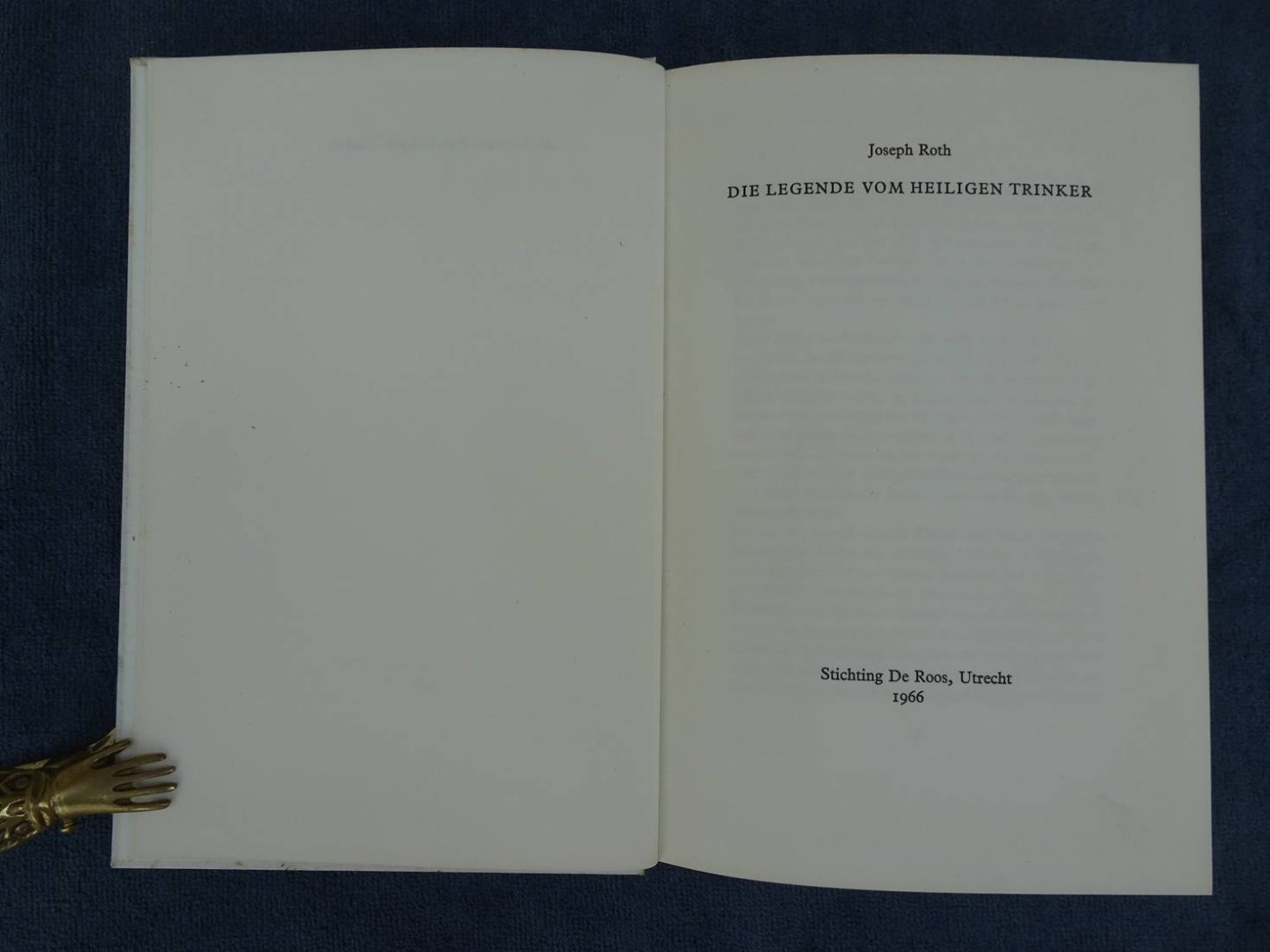 Roth, Joseph. - Die Legende vom heiligen Trinker.