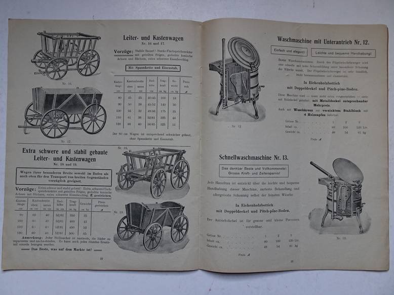 N.n.. - Arnold Gerling. Katalog über Haushaltungsmaschinen und Erzeugnisse der Holzindustrie.