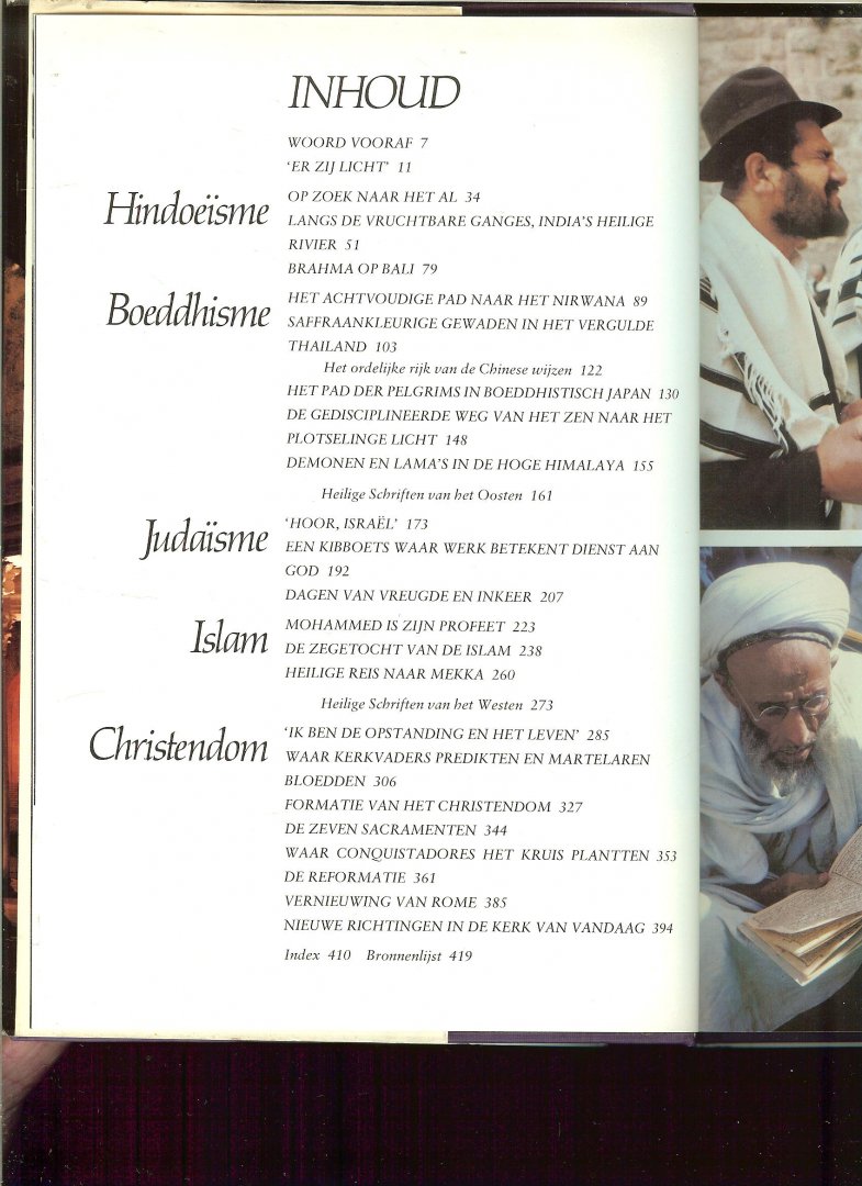 M.SEVERIJ,en S.L.FISHBEIN en R.BOURNE - GROTE GODSDIENSTEN Bevat literatuur opgave.Great religions of the world
