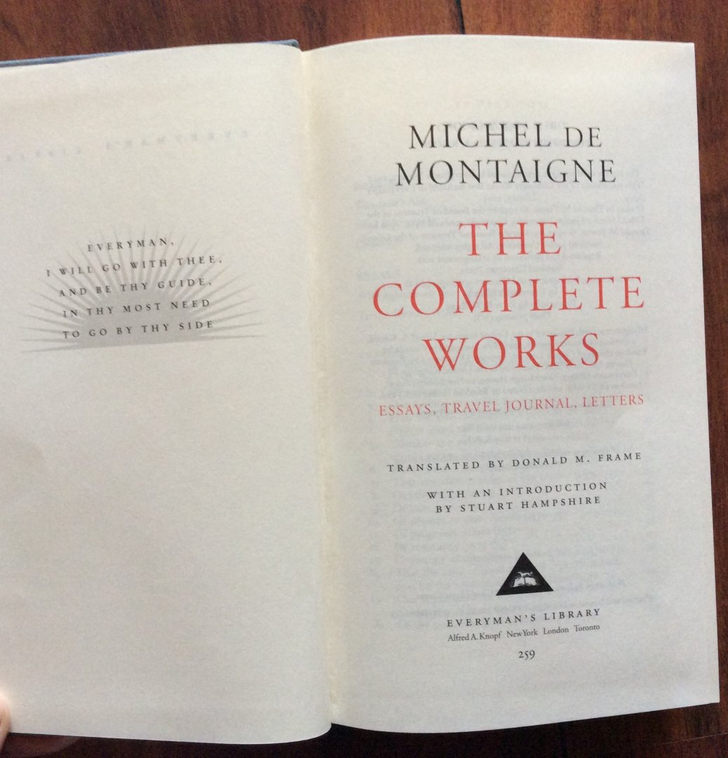 the complete works of montaigne essays travel journal letters