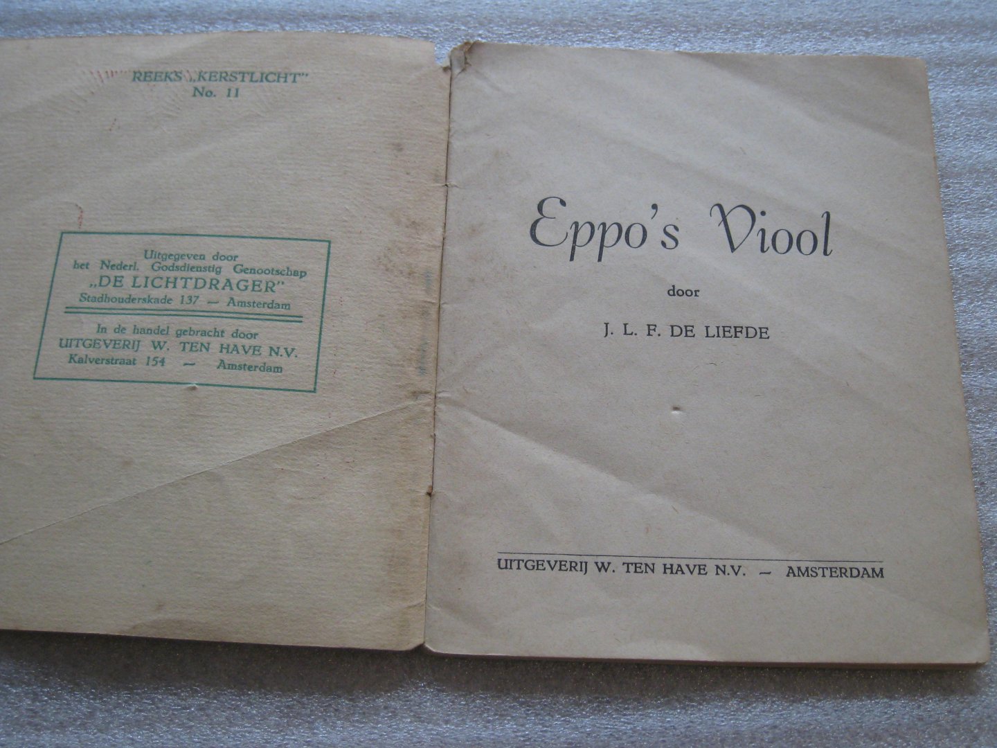 Liefde, J.L.F. de - Eppo's Viool / Reeks "Kerstlicht" No. 11