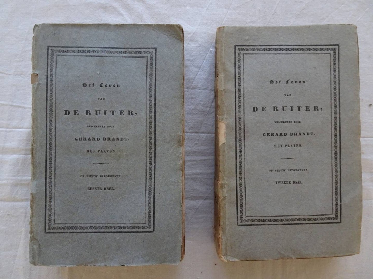 Brandt, Gerard. - Het leven en bedryf van den heere Michiel de Ruiter; hertog, ridder, etc. L. Admiraal Generaal van Hollandt en West-Vrieslandt. Eerste en tweede deel.