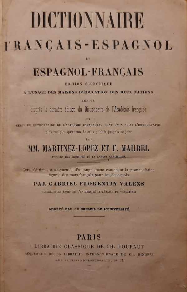MAUREL F. - Dictionnaire français-espagnol et espagnol-français