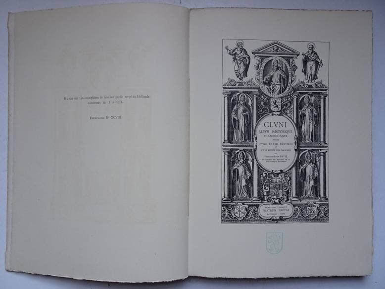Bruel, François-Louis. - Cluni. Album historique et archéologique, précédé d'une notice des planches.