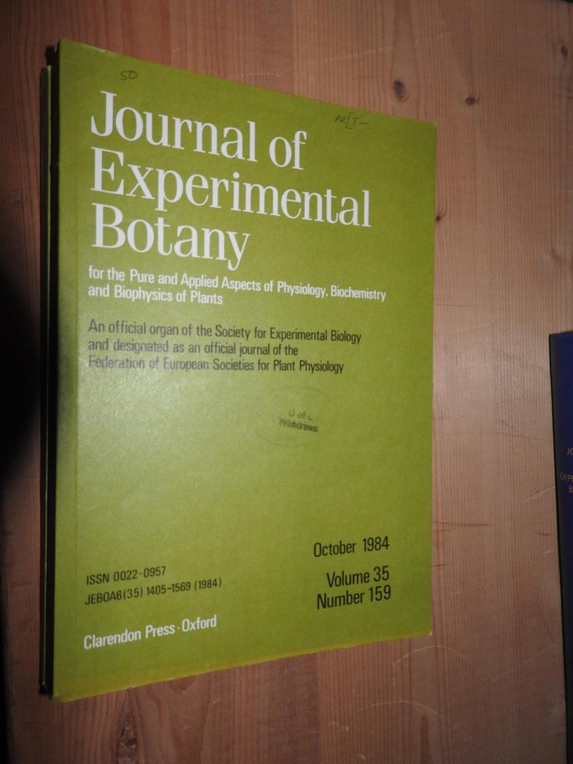  - Journal of experimental botany