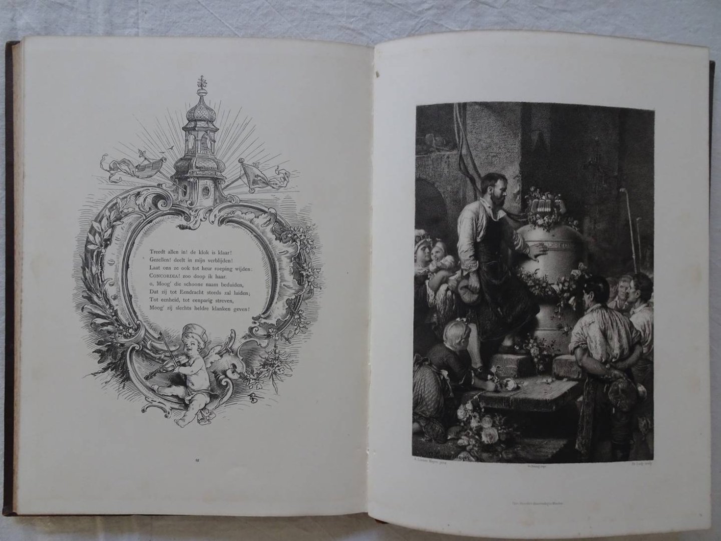 Schiller, Friedrich von. - Het lied van de klok. Geïllustreerd met 32 compositiën van Alexander Liezen Mayer en met 86 ornament-teekeningen van Rudolf Seitz.