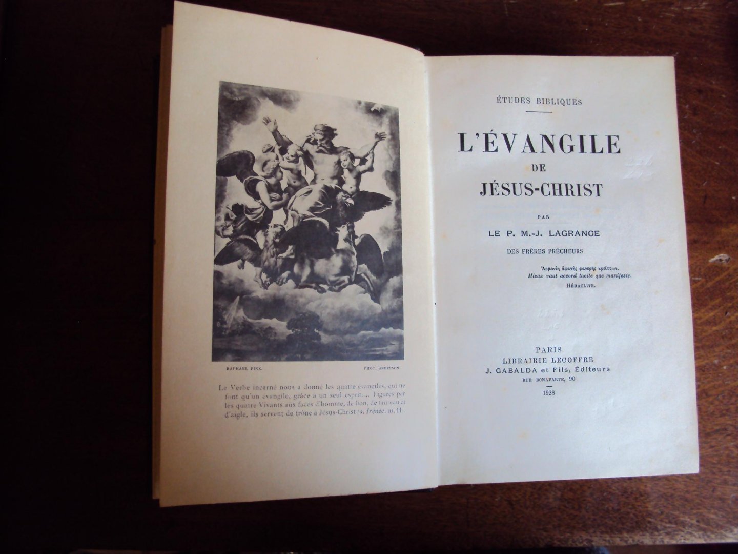 Lagrange, M.-J. - L'Évangile de Jésus-Christ (Études Bibliques)