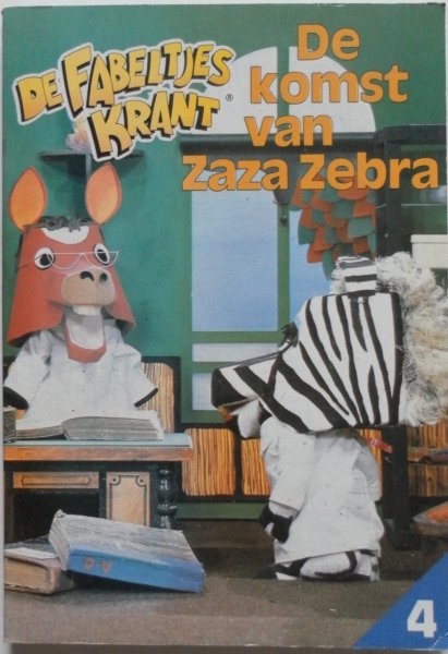 Valkenier Leen bewerkt door Braam Suzanne - De Fabeltjeskrant De komst van Zaza Zebra nr 4