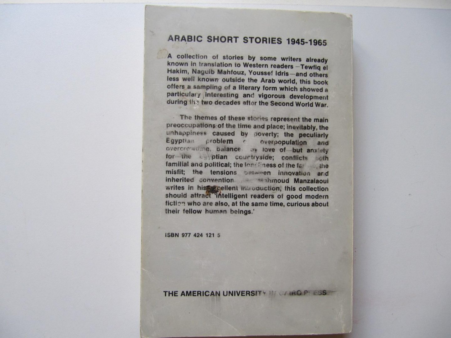 Mahmoud Manzalaoui / Edit. - Arabic Short Stories (1945-1965)