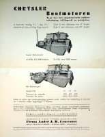 Firma Ceurvorst - Brochure Chrysler Bootmotoren type Ace