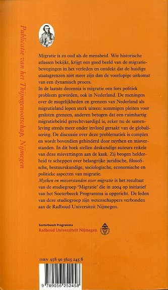 Brugmans, Edith, Paul Minderhoud en Joos van Vugt (red.) - Mythen en misverstanden over migratie.