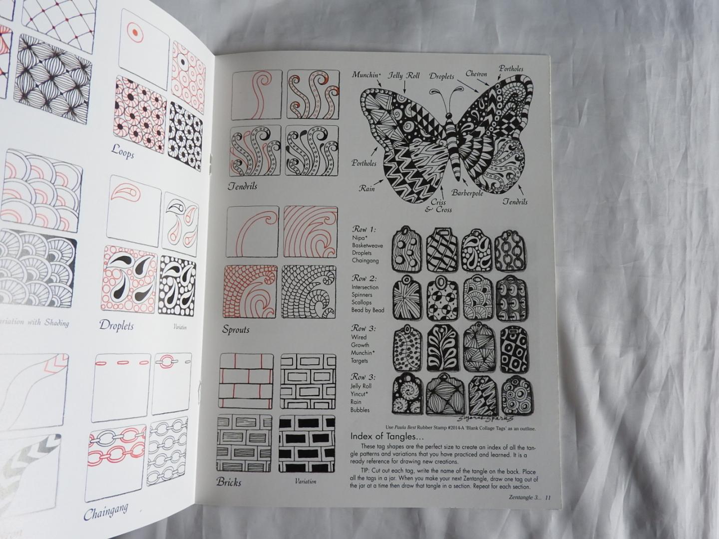 Suzanne Mcneill CZT / Sandy Steen Bartholomew - Zentangle  Basics 1. 2.scrapbooks 3. With Rubber Stamps 4. more tangles 5. and Fabulous Jewelry 6. terrific stencils and cards 7.Inspiring Circles, Zendalas & Shapes 8. monograms. alphabets / Zentangle, creatieve patronen tekenen / Totally Tan...