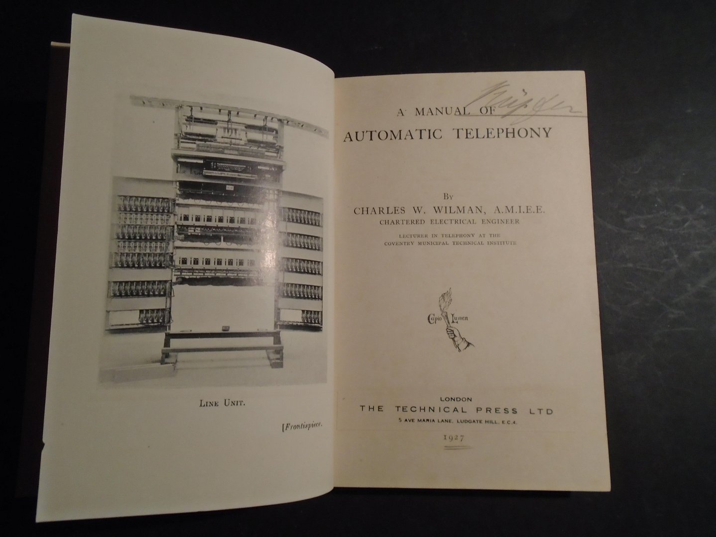Wilman, C.W. - Automatic Telephony. A Manual.