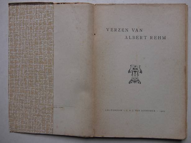 Rehm, Albert. - Verzen van Albert Rehm.