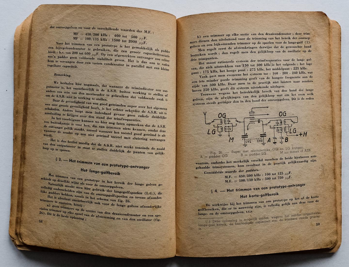 Planès-Py, André  en Joseph Gély - Handboek voor het Trimmen der  Eenknopsontvangers en het afregelen der Spoelen