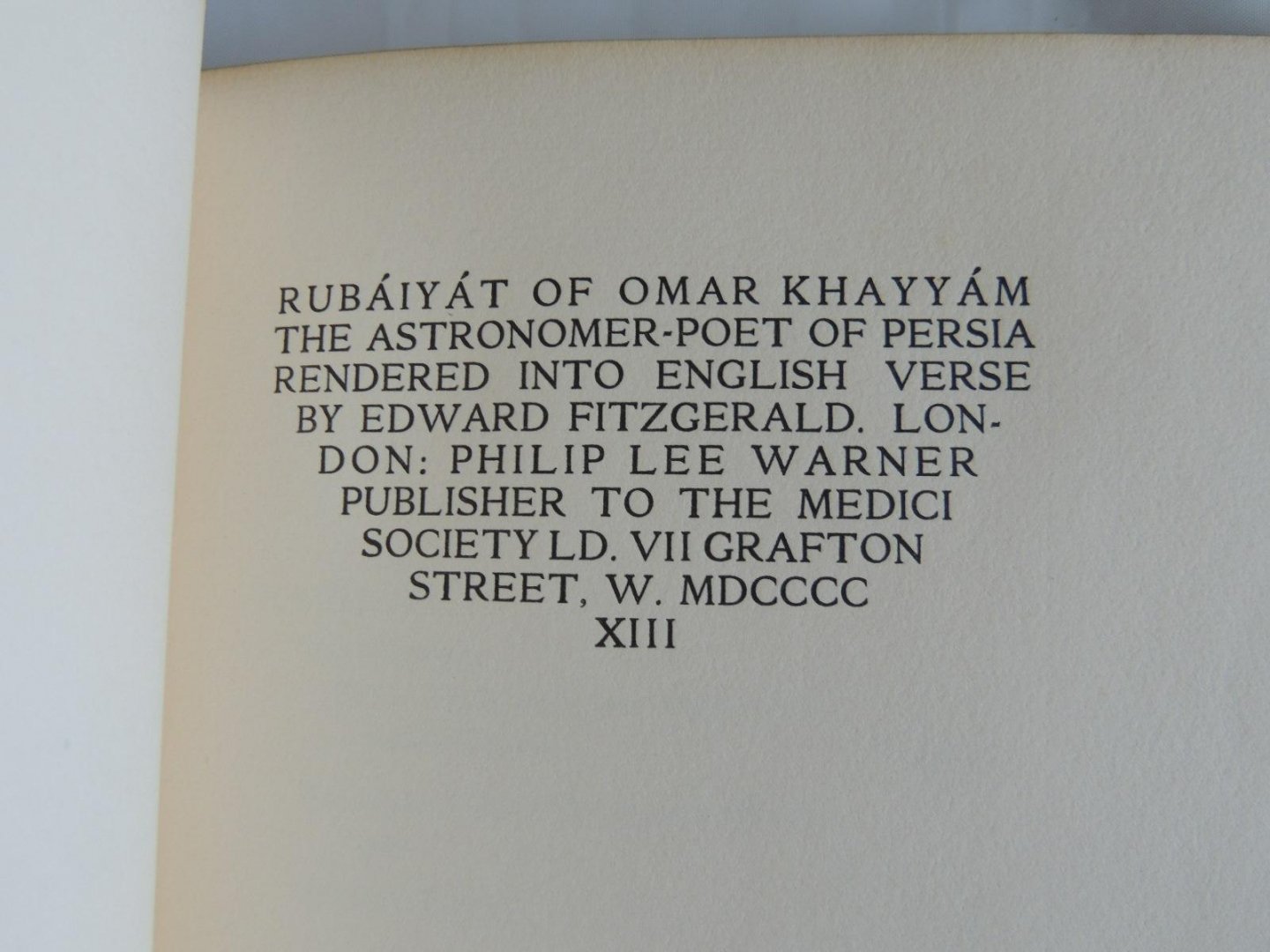 Omar Khayyam - Warner P. Lee - Rubaiyat of Omar Khayyam - the astronomer-poet of Persia - rendered into English verse by Edward Fitzgerald.