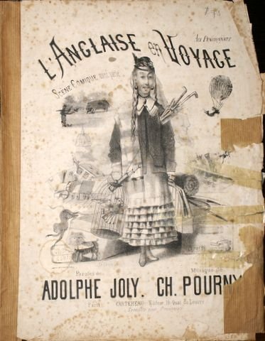 Pourny, Charles: - L`Anglaise en voyage. Sce. ene comique. Paroles de Adolphe Joly