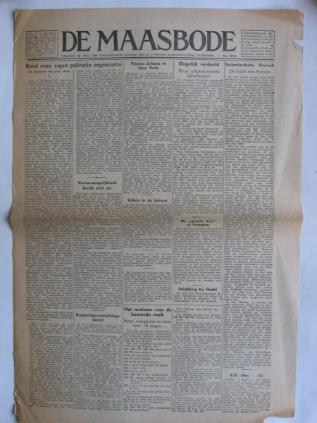 Krant - De Maasbode