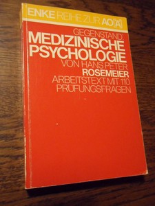 Rosemeier, Hans Peter - Medizinische Psychologie. Arbeitstext met 110 prufungsfragen