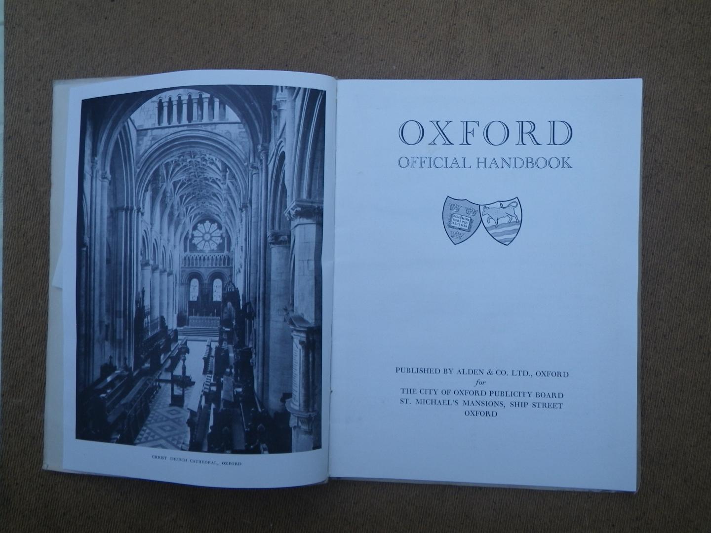 Lord Hugh Cecil forword - The City of Oxford. Official Handbook