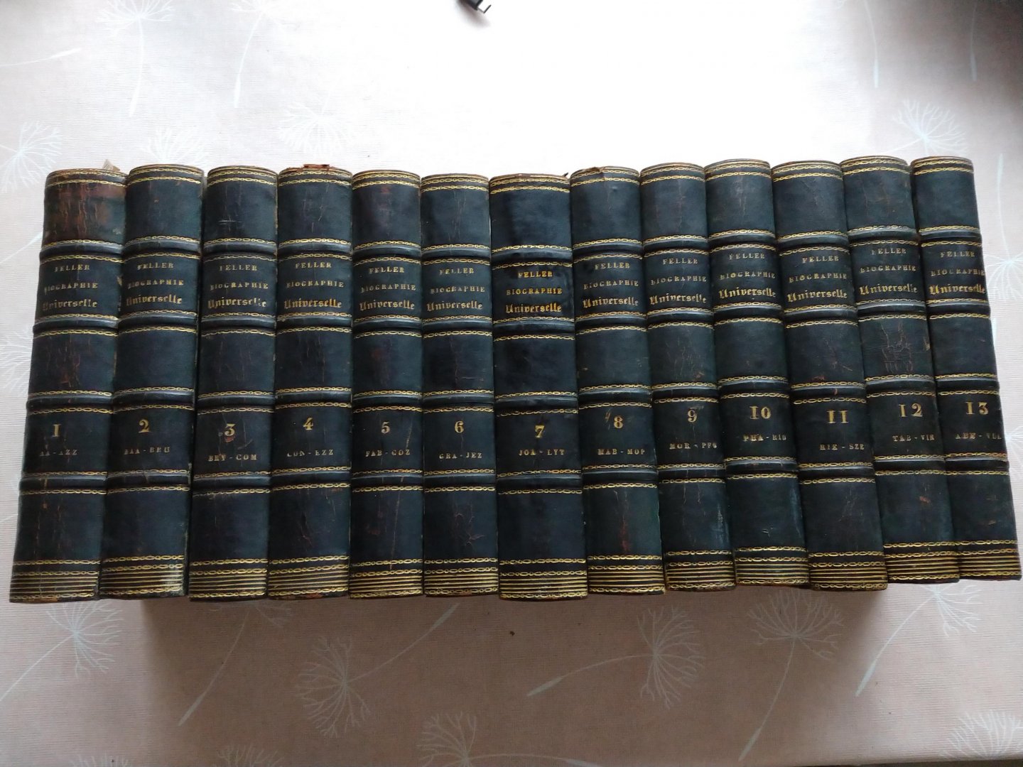 Feller De F.-X. Pérennes M. - Biographie universelle, ou dictionnaire historique des hommes qui se sont fait un nom par leur génie, leurs talents, leur vertus, leurs erreurs ou leurs crimes (tome 1-13 incl. supplement)