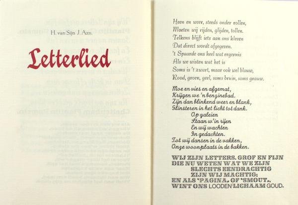 Sijn, H. van. - Letterlied.
