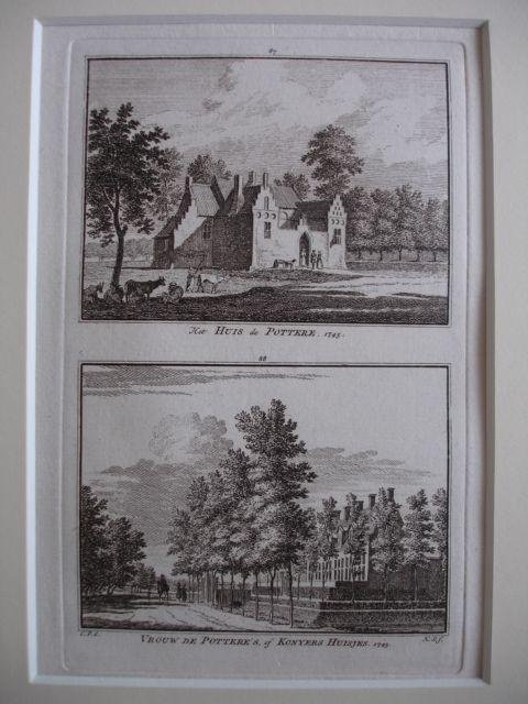 Noordgouwe. - Het Huis de Pottere -  Vrouw de Pottere's, of Konyers Huisjes.