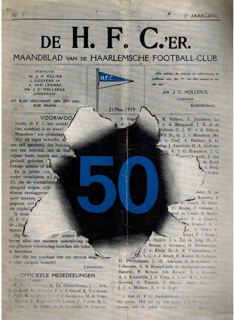  - De HFC'er Gouden Jubileumnummer -50ste jaargang, nummer 1