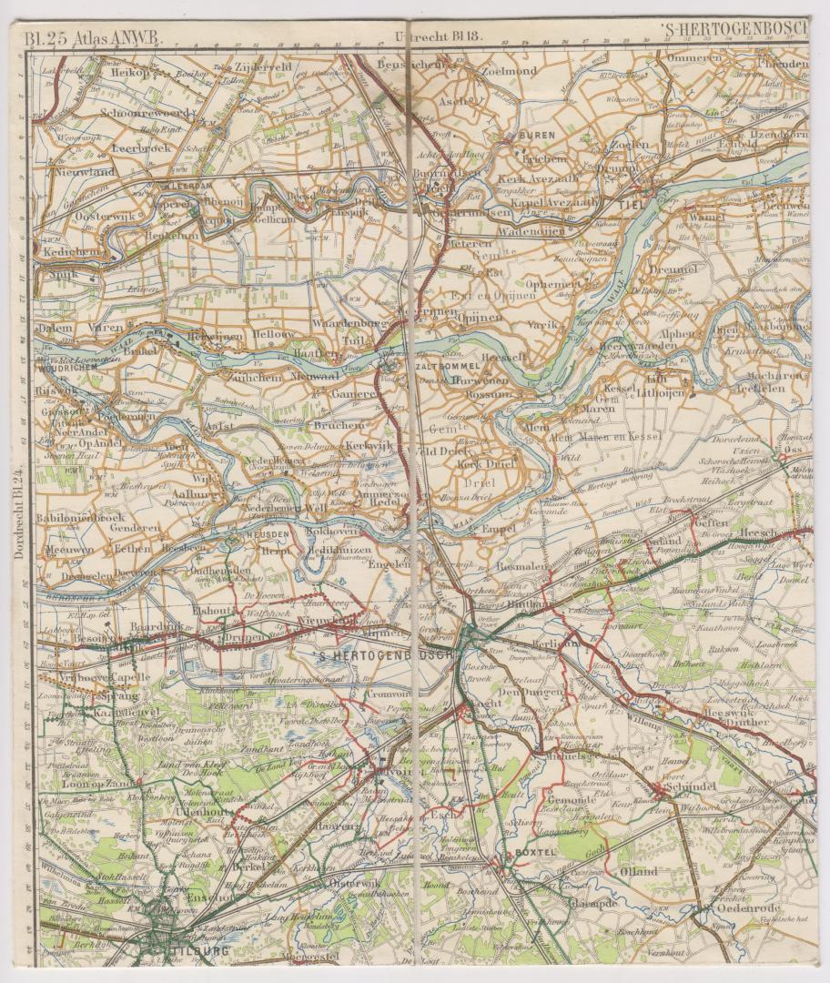 ANWB - Atlas ANWB Bl. 25 's-Hertogenbosch  1920