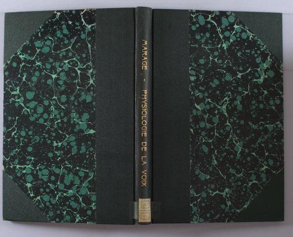 Marage. - Petit manuel de physiologie de la voix à l'usage des chanteurs et des orateurs.