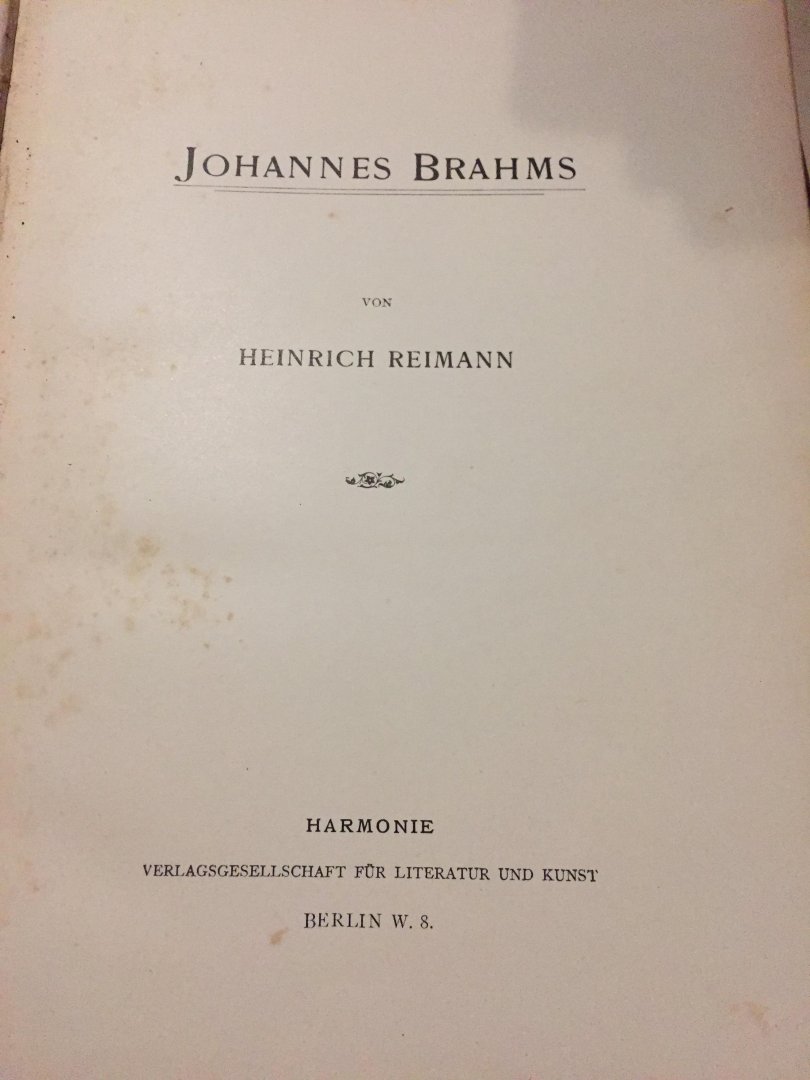Heinrich Reimann - 5 teilen; Beruhmte musiker lebens und charakterbilder Nebst einführung in die Werke der meister; Haydn, Brahms, Weber, Bartholdy & Schaikowsky