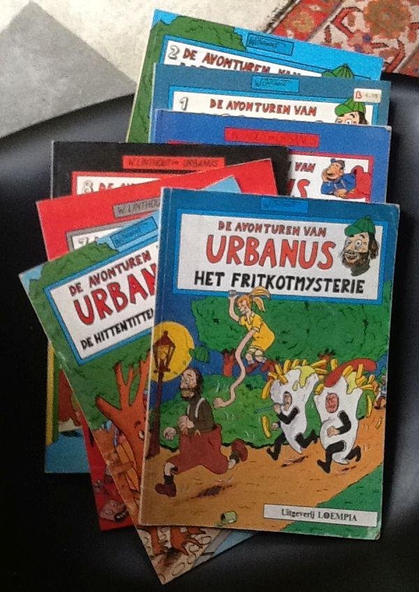 W. Linthout en Urbanus - De avonturen van Urbanus 2 x deel 1, 2 x deel 2, deel 7, deel 8 en deel 26 en deel 37