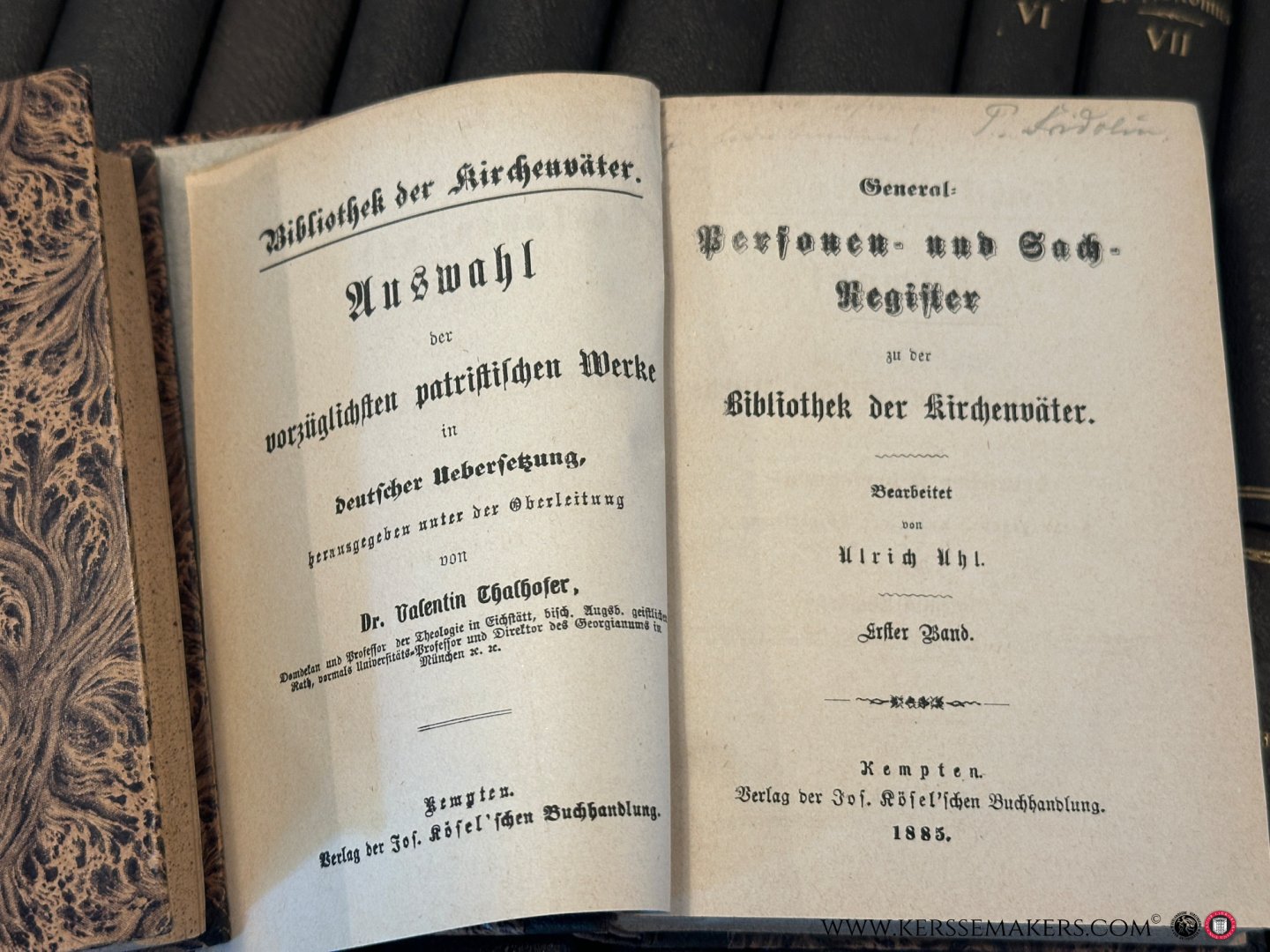 Gallhofer, Valentin / Widén, M. M. / Reichmann, J. / Möhler, J. (Hrsg.). - Bibliothek der Kirchenväter. Auswahl der vorzüglichsten patristischen Werke in deutscher Übersetzung. [63 volumes of the series].