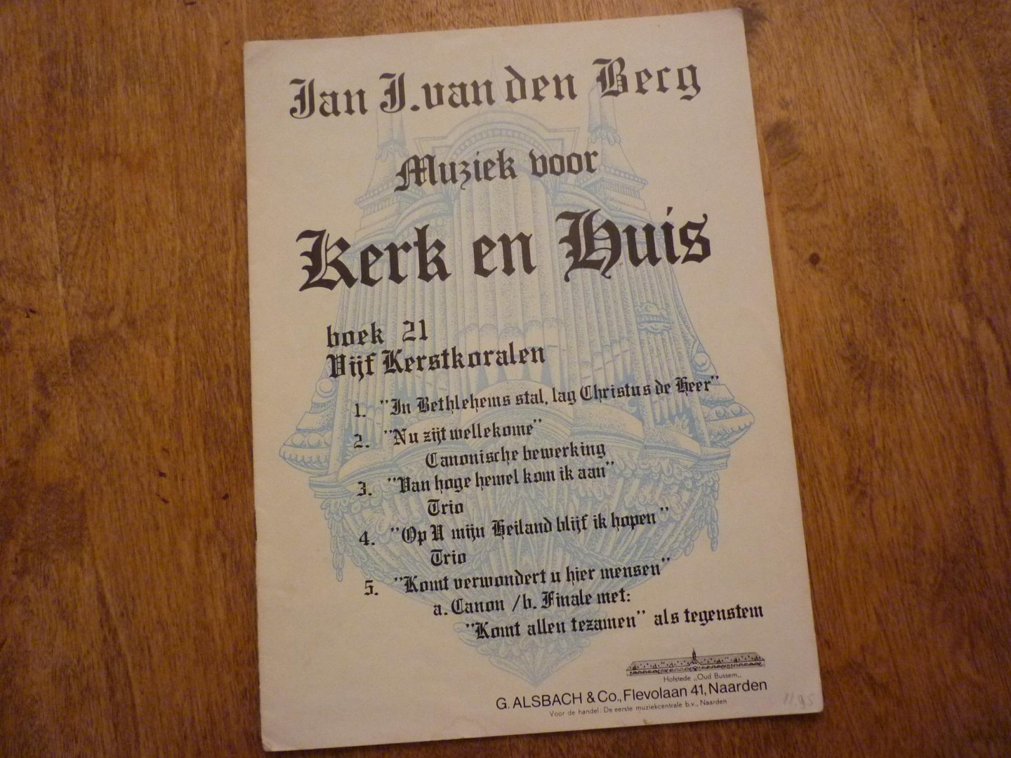 Berg; Jan J. van den - Muziek voor Kerk en Huis - Boek 21 - Vijf Kerstkoralen