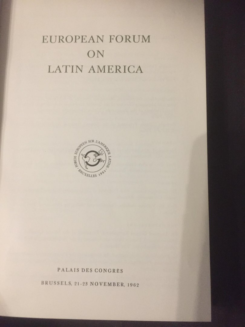Leonard Gerard - European forum On latin America