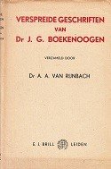 Rijnbach, A.A. van - Verspreide geschriften van Dr J.G. Boekenoogen