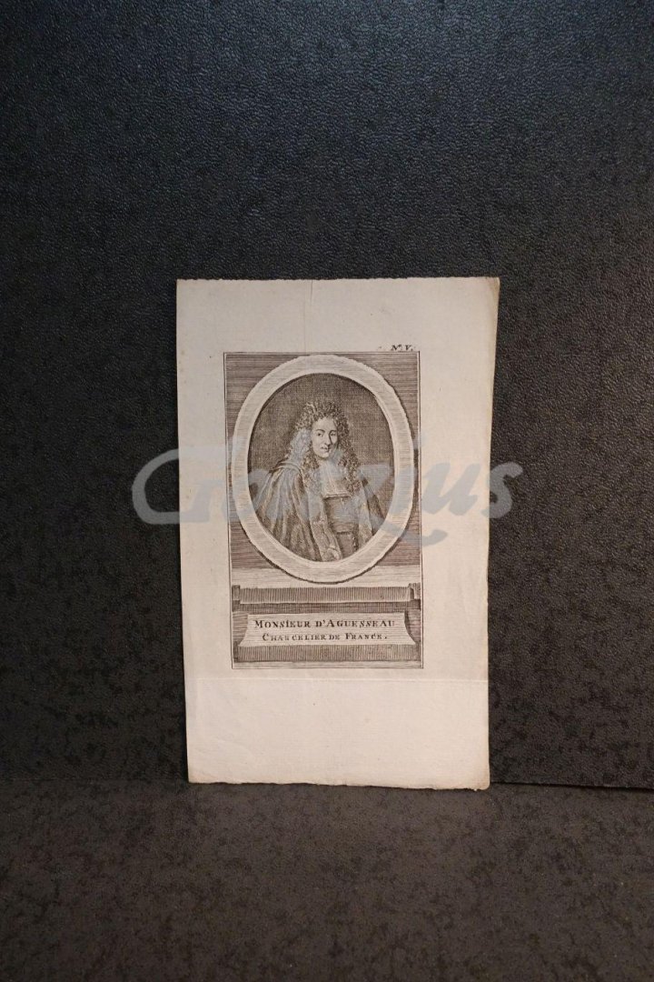  - Engraving of Henri François d'Aguesseau.