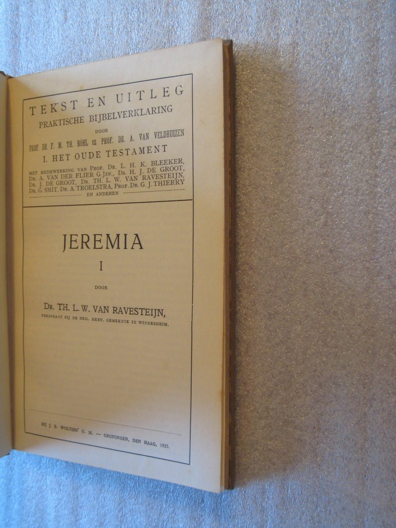 Ravesteijn, Dr.TH.L.W. van - Jeremia I