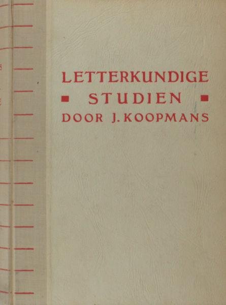 Koopmans, J. - Letterkundige studien over de negentiende eeuw.