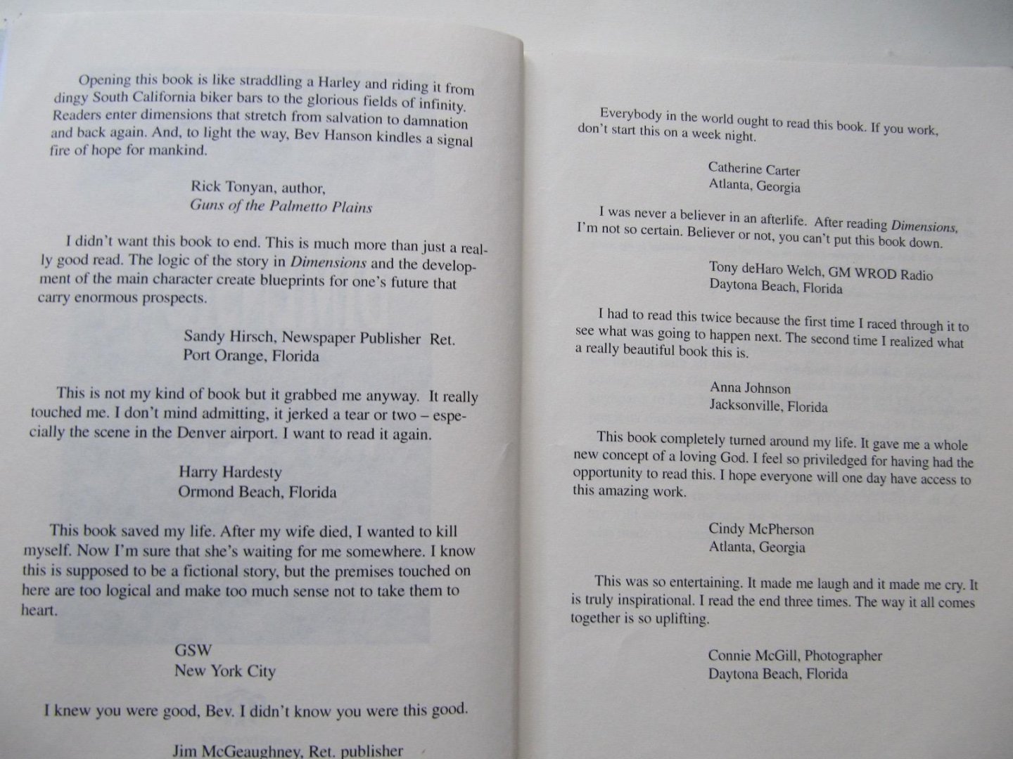 Ben Hanson - Dimensions - a spiritual adventure of epic proportions